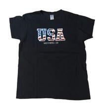 USA Made In America 2018 Graphic  T-Shirt  UNISEX Black Size M Independe... - $6.31