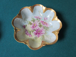 Austria Porcelain Fruit Bowls Gold And Pink Flowers 1 X 5 1/2&quot; Gold Rim [67] - £59.35 GBP