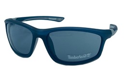 Timberland Mens Sunglass Mate Blue Grey Rectangle Plastic Wrap TB7149 91A - $22.49