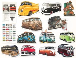 14pc Classic T1 transporter camper van bus Vinyl Stickers vinyl decal Ge... - £6.16 GBP