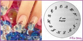 Konad Stamping Nail Art Image Plate M46 CURSIVE LETTERS - $11.88