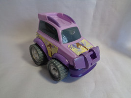 Disney Princess Belle Friction Purple Car / Jeep / Vehicle - scraped win... - $2.91