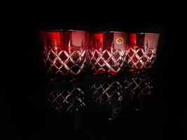 AJKA Arabella Double Old Fashion Red Glasses Set of 3 image 7