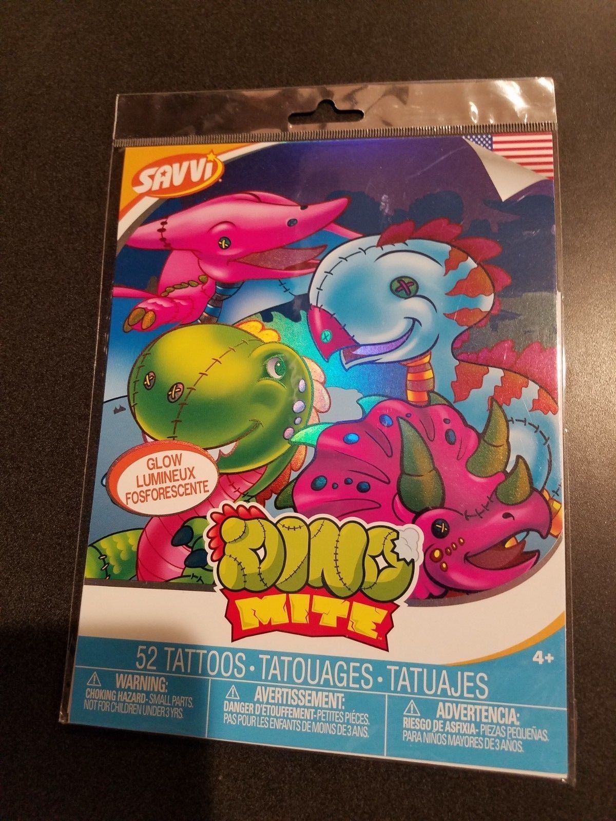 Savvi Dino Mite 52 Glow Tattoos - $6.92