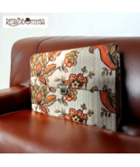 Lovely Vintage Damask Beige Velvet Flower Pattern Document Holder - €44,38 EUR