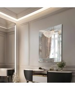 Rectangular wall art mirror frame,Rectangular Mirror, Bathroom Mirror, V... - $400.00