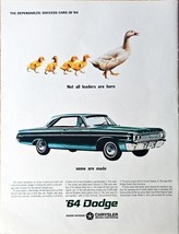 64 Dodge Chrysler the Dependables ducks 1964 Vintage Print Ad - $197.87 MXN
