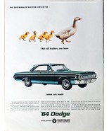64 Dodge Chrysler the Dependables ducks 1964 Vintage Print Ad - $10.57