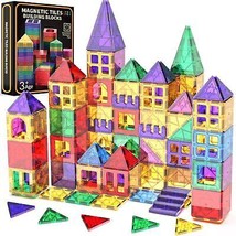 Magnetic Tiles for Kids Age 3 Magnets Building Blocks Toddler Toys Birthday Gift - £54.66 GBP
