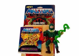 King Hiss Snakemen Master of Universe vtg MOTU figure Mattel Card Comic Complete - $173.25