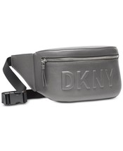 DKNY Donna Karan Tilly Embossed Logo Dark Gray Fanny Pack Beltbag Belt Bag - £30.02 GBP