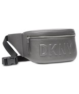 DKNY Donna Karan Tilly Embossed Logo Dark Gray Fanny Pack Beltbag Belt Bag - £29.81 GBP