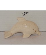 White Marble Soapstone Carved 2&quot; Dolphin Figurine Gemstone Sea Mammal - $34.62 CAD