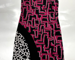 Laundry By Shelli Segal Women&#39;s Dress Pink Black Stretch Cap Sleeves Size 4 - $30.84