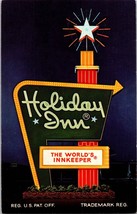 Holiday Inn Motel Hotel Postcard Pennsylvania PA Danville Type 5 Sign Night (B4) - £3.81 GBP