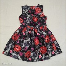 Forever Sexy Rockabilly Floral Dress Womens Lg A Line Pleated Punk Tea Party - £66.46 GBP