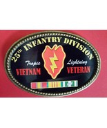 Vietnam Veteran 25th INFANTRY DIVISION &quot;Tropic Lightning Epoxy Belt Buck... - $23.60 CAD
