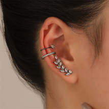 Clear Crystal &amp; Black Branch Three-Piece Ear Climber &amp; Ear Cuff Set - $12.99