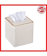Chic Faux Leather Tissue Organizer, 5.5&quot; Decorative Holder for Desk and ... - $483.92 MXN