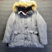 Womens Gerry Gray Winter Jacket Faux Fur Hood Insulated Sz 2XL - £68.38 GBP