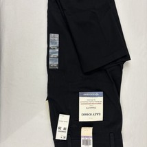 New DOCKERS Easy Khaki Black Classic Fit Pant Flat Front Men 38x29 Stretch - $38.50