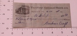 Vintage First National Bank Check April 12 1950  - $4.94