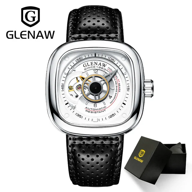 Luxury Men Wristwatch Automatic Mechanical Wristwatch Skeleton Design Wa... - $46.85