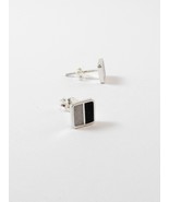 Sterling Silver Earrings -  Black and White Squares - $32.00