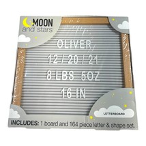 Moon &amp; Stars Letterboard With 164-Piece Letter Set NEW Baby Gift Boy Gir... - £9.29 GBP