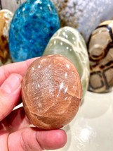 Peach Moonstone Crystal Orange Stone Healing Crystals Yoga Reiki Meditation 2” - £21.92 GBP