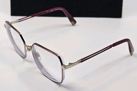 FURLA Eyeglasses VFU506 Pink Plum Gold 55 16 135 Full Rim Round FRAMES ONLY - $29.69