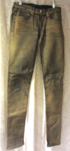 Juicy Couture  Skinny\ Gold shimmer  / zipper design jeans size 25 - £56.94 GBP