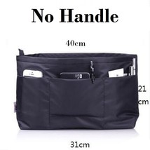 Purse Insert Bag Black Shaper Bags Organizer Purse Handbag High Quality Organize - £43.35 GBP