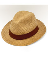 HANDWOVEN TRILBY FEDORA GENUINE PANAMA HAT ECUADOR NATURAL COLOR TOQUILL... - £120.88 GBP