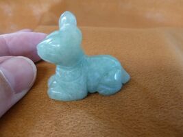 Y-DOG-LD-568) GREEN gem Egyptian GOD ANUBIS dog gemstone carving figurin... - $284.81 MXN