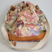 Vintage Richmark Bucket Bag Floral Purse Drawstring Boho 80s 90s  - £42.81 GBP
