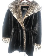Monterey Fashion Cheetah/Leopard Print Faux Fur Coat Hooded Womens Size ... - $1,804.42 MXN