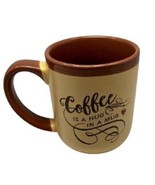 Abbey GIFT Mug COFFEE IS A HUG IN A MUG Tea Coffee Brown Stoneware Cup 1... - £14.23 GBP