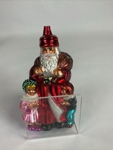 Christopher Radko 1997 GATHER ROUND Ornament Santa WITH BOY &amp; GIRL - $19.79