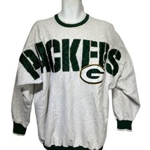 NFL Legends Green Bay Packers Crew Neck Sweatshirt 90s Spell Out Size XL Stain - £38.88 GBP