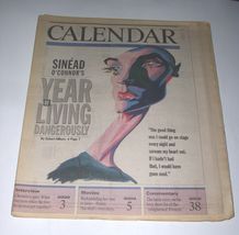 Sinead O'Connor Calendar Newspaper Supplement Vintage 1990 Cover Story - $49.99