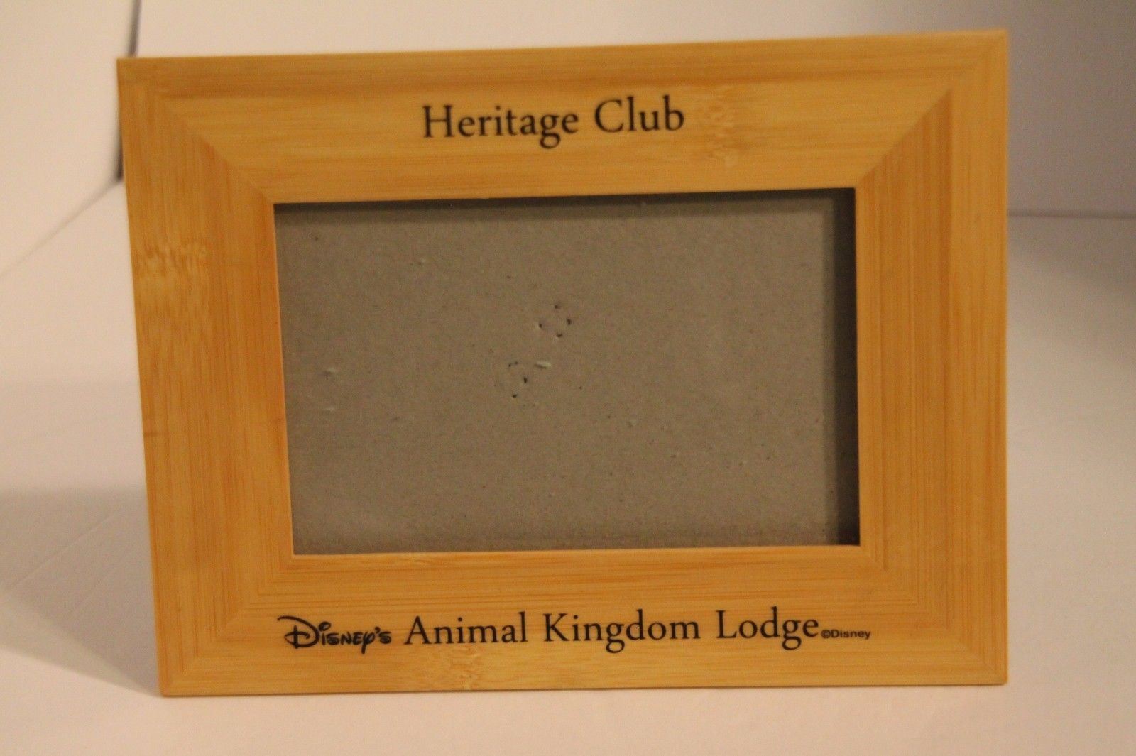 Primary image for Disney's Animal Kingdom Lodge Heritage Club Picture Frame Wood 5 1/2" x 3 1/2"