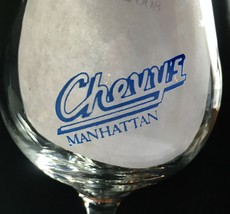 Hurricane stem glass Chevy&#39;s Manhattan Be Bop.never this hot  Vintage PE... - $6.02