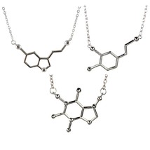 MOLECULE CHARM NECKLACE Biochemistry Biochem Pendant Serotonin Dopamine ... - $128.49 MXN