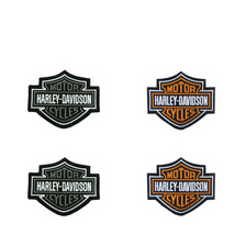 Harley Davidson Classic Orange &amp; Gray Logo Sew-on Patch Small embroidery... - £10.22 GBP