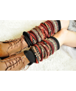 Women&#39;s Leg Warmers Socks Winter Knitted Soft Bubble Ankle Stockings Leg... - $31.38 CAD
