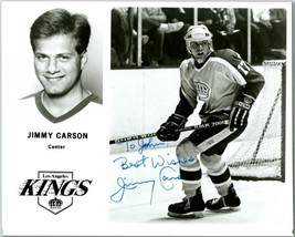 JIMMY Carson Edmonton Oilers Autografato 8x10 Foto NHL Hockey Su - £12.23 GBP