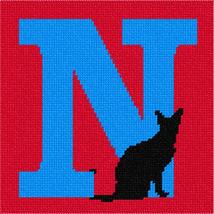 Pepita Needlepoint kit: Letter N Black Cat, 7&quot; x 7&quot; - £39.54 GBP+