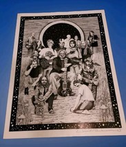 GRATEFUL DEAD FAMILY 22 x 17 Poster Garcia Lesh DAVID DRENNON Signed Pen - £76.42 GBP