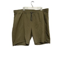Z By Zella Men&#39;s Army Green Freestyle Fleece Drawstring Shorts Pockets 2... - £21.32 GBP